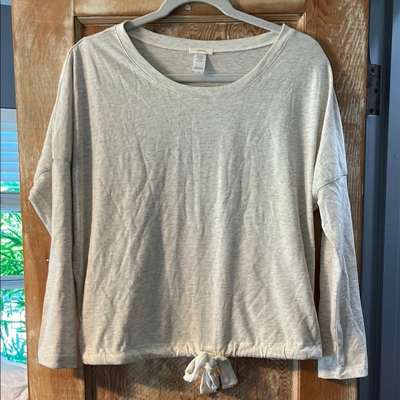 Eberjey Gisele TENCEL™ Modal Slouchy PJ Top - White/Grey - Picture 1 of 5